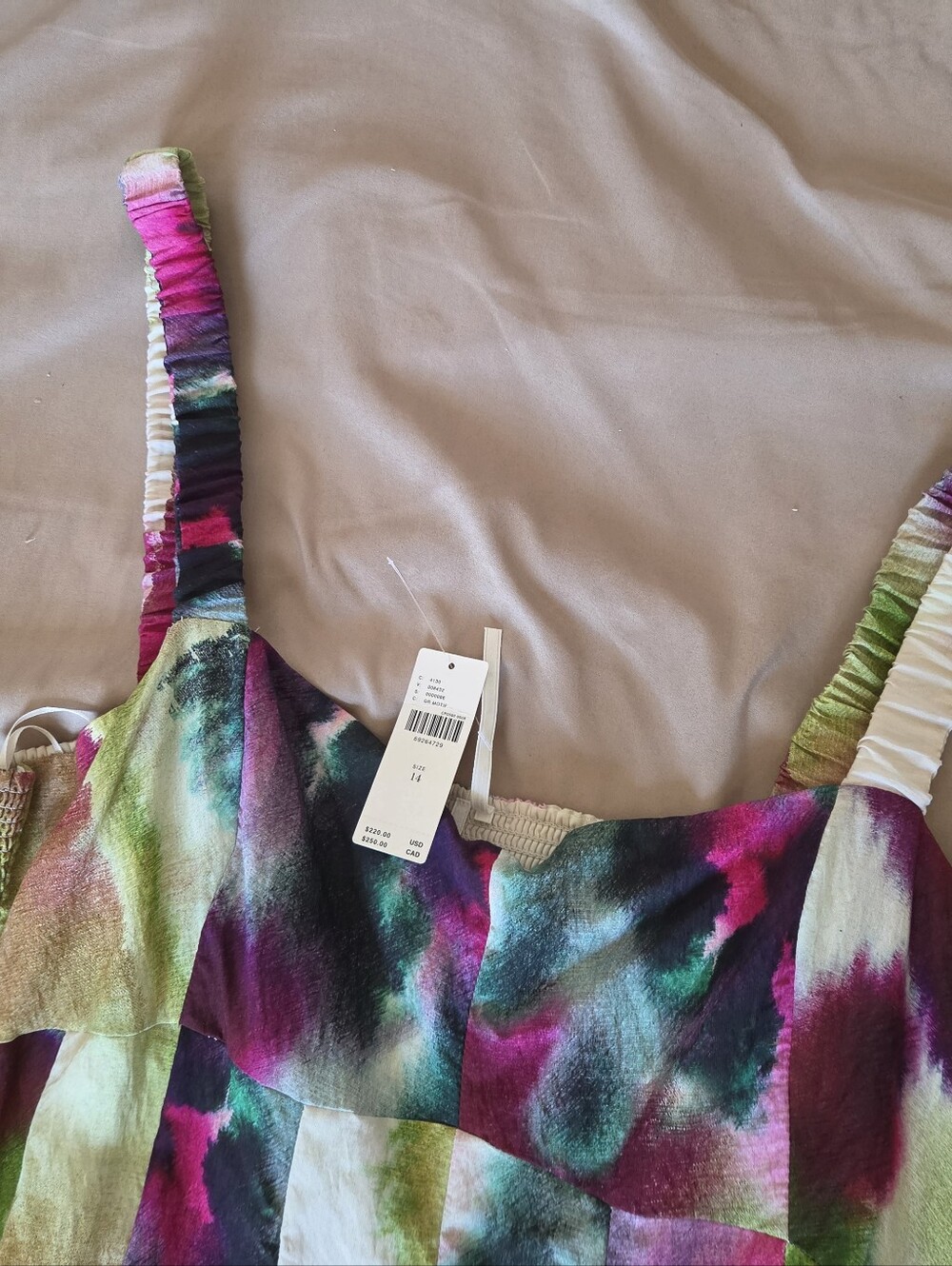 Anthropologie Tiered Maxi Dress in Pink, Green, Teal - Picture 10 of 15